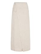 Maika Natural Skirt Lang Nederdel Beige ALOHAS