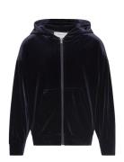 Hoodie Full Zip Tops Sweatshirts & Hoodies Hoodies Navy Rosemunde Kids