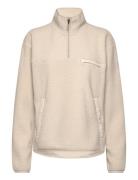 Yoke Halfzip Sport Sweatshirts & Hoodies Fleeces & Midlayers Beige Ten...