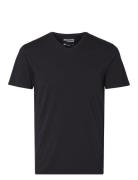 Slhnewpima Ss V-Neck Tee Noos Tops T-Kortærmet Skjorte Black Selected ...