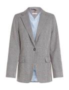 Pow Check Regular Blazer Blazers Single Breasted Blazers Grey Tommy Hi...