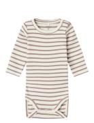 Nbnbani Ls Body Noos Bodies Long-sleeved Beige Name It
