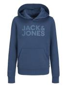 Jjecorp Logo Sweat Hood Noos Jnr Tops Sweatshirts & Hoodies Hoodies Bl...