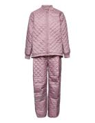 Basic Thermal Set -Solid Outerwear Thermo Outerwear Thermo Sets Pink C...