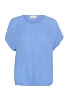 Kaamber Stanley Tops Blouses Short-sleeved Blue Kaffe