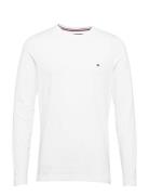 Stretch Slim Fit Long Sleeve Tee Tops T-Langærmet Skjorte White Tommy ...