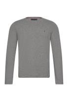 Stretch Slim Fit Long Sleeve Tee Tops T-Langærmet Skjorte Grey Tommy H...