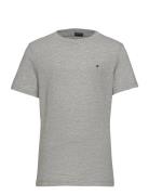 Boys Basic Cn Knit S/S Tops T-Kortærmet Skjorte Grey Tommy Hilfiger