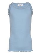 Rkbeatha Sl Strap Lace Top Tops T-shirts Sleeveless Blue Rosemunde Kid...