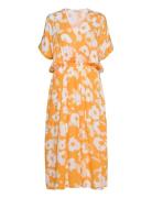 Andina Long Dress Aop 8083 Knælang Kjole Orange Samsøe Samsøe