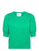 Liva Knit Tee Tops Knitwear Jumpers Green Minus