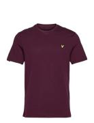 Plain T-Shirt Tops T-Kortærmet Skjorte Purple Lyle & Scott