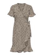 Onlolivia S/S Wrap Dress Wvn Noos Kort Kjole Brown ONLY