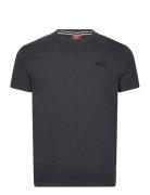 Essential Logo Emb Tee Tops T-Kortærmet Skjorte Black Superdry