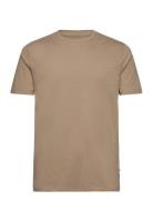 Mens Stretch Crew Neck Tee S/S Tops T-Kortærmet Skjorte Khaki Green Li...