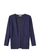 Nkfvicti Ls Knit Card L Noos Tops Knitwear Cardigans Blue Name It