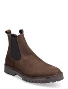 Slhricky Nubuck Chelsea Boot B Støvlet Chelsea Boot Brown Selected Hom...