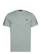 Taped Ringer T-Shirt Tops T-Kortærmet Skjorte Grey Fred Perry