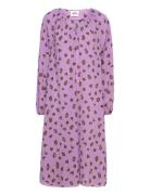 Bumpy Flower Bellini Dress Knælang Kjole Purple Mads Nørgaard