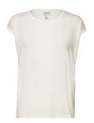 Vmava Plain Ss Top Gajrs Tops T-shirts & Tops Short-sleeved White Vero...