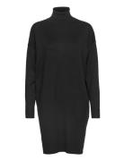 Srlea Rollneck Dress Knit Knælang Kjole Black Soft Rebels