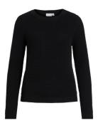 Vidalo O-Neck L/S Knit Top- Noos Tops Knitwear Jumpers Black Vila