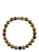 Beads Bracelet 8Mm Armbånd Smykker Brown Edd.