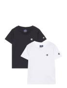 2 Pack Ss Tee Sport T-Kortærmet Skjorte White Champion