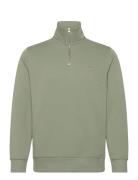 Reg Shield Half Zip Sweat Tops Sweatshirts & Hoodies Sweatshirts Green...