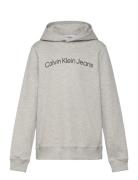 Inst. Logo Reg. Terry Hoodie Tops Sweatshirts & Hoodies Hoodies Grey C...