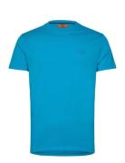 Essential Logo Emb Neon Tee Tops T-Kortærmet Skjorte Blue Superdry