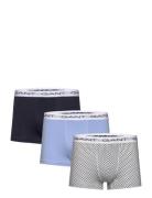 Microprint Trunk 3-Pack Boxershorts Navy GANT