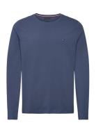 Stretch Slim Fit Long Sleeve Tee Tops T-Langærmet Skjorte Navy Tommy H...