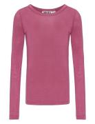 Ruana Tops T-shirts Long-sleeved T-Skjorte Pink Molo