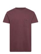 Kolding Tee S/S Tops T-Kortærmet Skjorte Purple Clean Cut Copenhagen