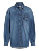 Dnm Ls Relaxed Shirt Beth Tops Shirts Long-sleeved Blue Tommy Hilfiger