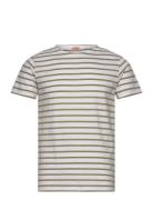 Striped Breton Shirt Héritage Tops T-Kortærmet Skjorte Beige Armor Lux