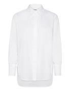 Christiane - Solid Cotton Rd Tops Shirts Long-sleeved White Day Birger...