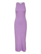 Drewgz Sl Long Dress Knælang Kjole Purple Gestuz