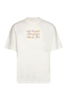 Haider Lucky T-Shirt Gots Tops T-Kortærmet Skjorte Cream Wood Wood