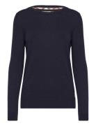 Barbour Pendle Crew Tops Knitwear Jumpers Navy Barbour