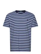 Classic Fit Striped Jersey T-Shirt Tops T-Kortærmet Skjorte Blue Polo ...