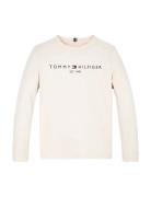 U Essential Tee L/S Tops T-shirts Long-sleeved T-Skjorte White Tommy H...