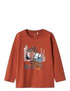 Nmmvictor Ls Top Tops T-shirts Long-sleeved T-Skjorte Orange Name It