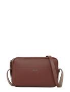 Ck Business Camera Bag_Saffiano Bags Crossbody Bags Brown Calvin Klein