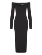 Off Shoulder Dress Knælang Kjole Black ROTATE Birger Christensen