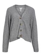 Objditte Re L/S Knit Cardigan Noos Tops Knitwear Cardigans Grey Object