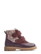 Winterboot Moon Tex Vinterstøvler Med Burrebånd Burgundy Wheat