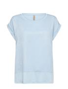 Sc-Faith Tops T-shirts & Tops Short-sleeved Blue Soyaconcept