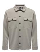 Onsnewkodyl Overshirt Sweat Tops Overshirts Beige ONLY & SONS